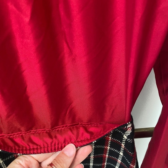 Moschino Italy Red Long Sleeves Festive Virgin Wool Silk Mini Dress Italy Sz 10 - Picture 9 of 13